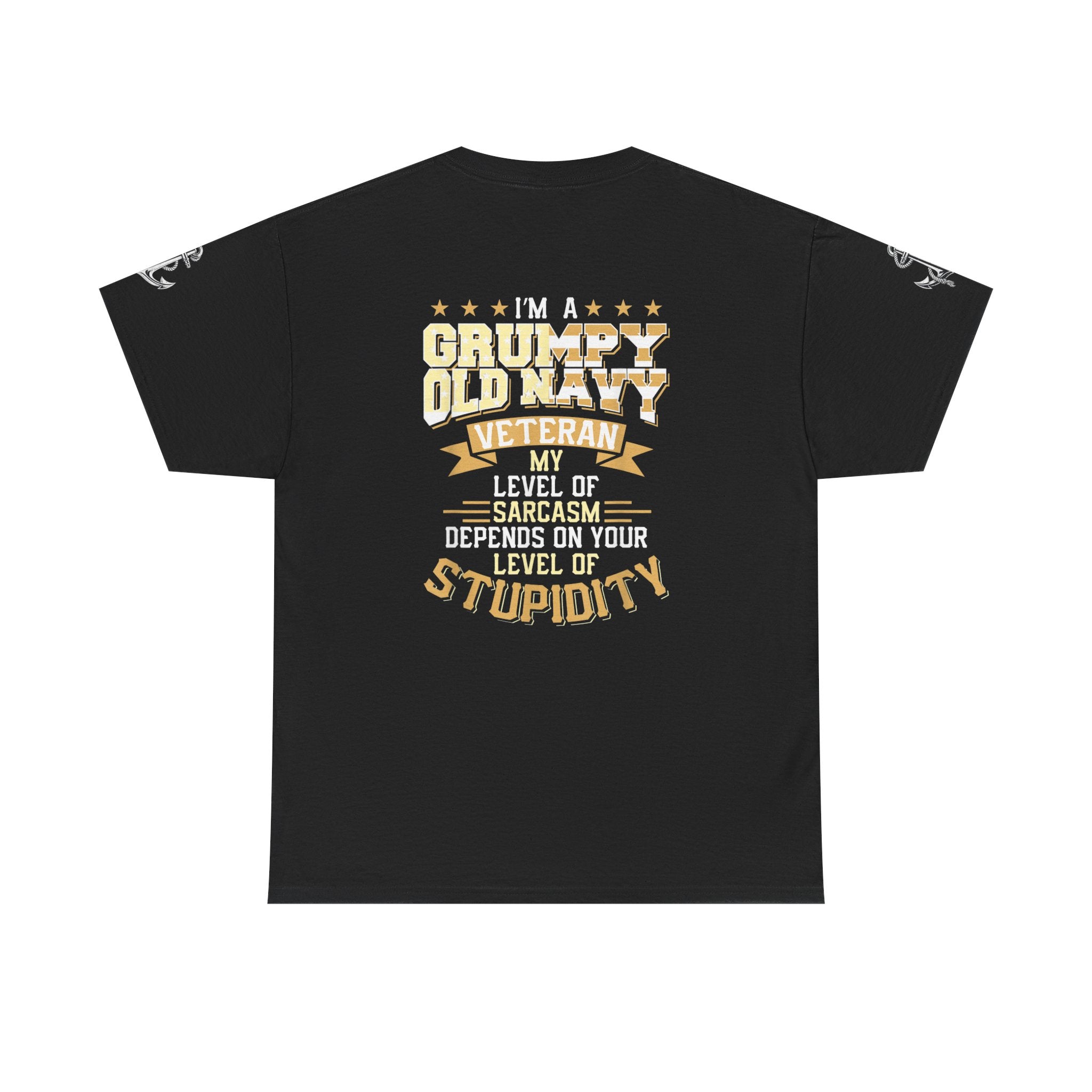 Unisex Heavy Cotton Tee⚓ “I’m A Grumpy Old Navy Veteran” Funny Veteran Shirt ⚓