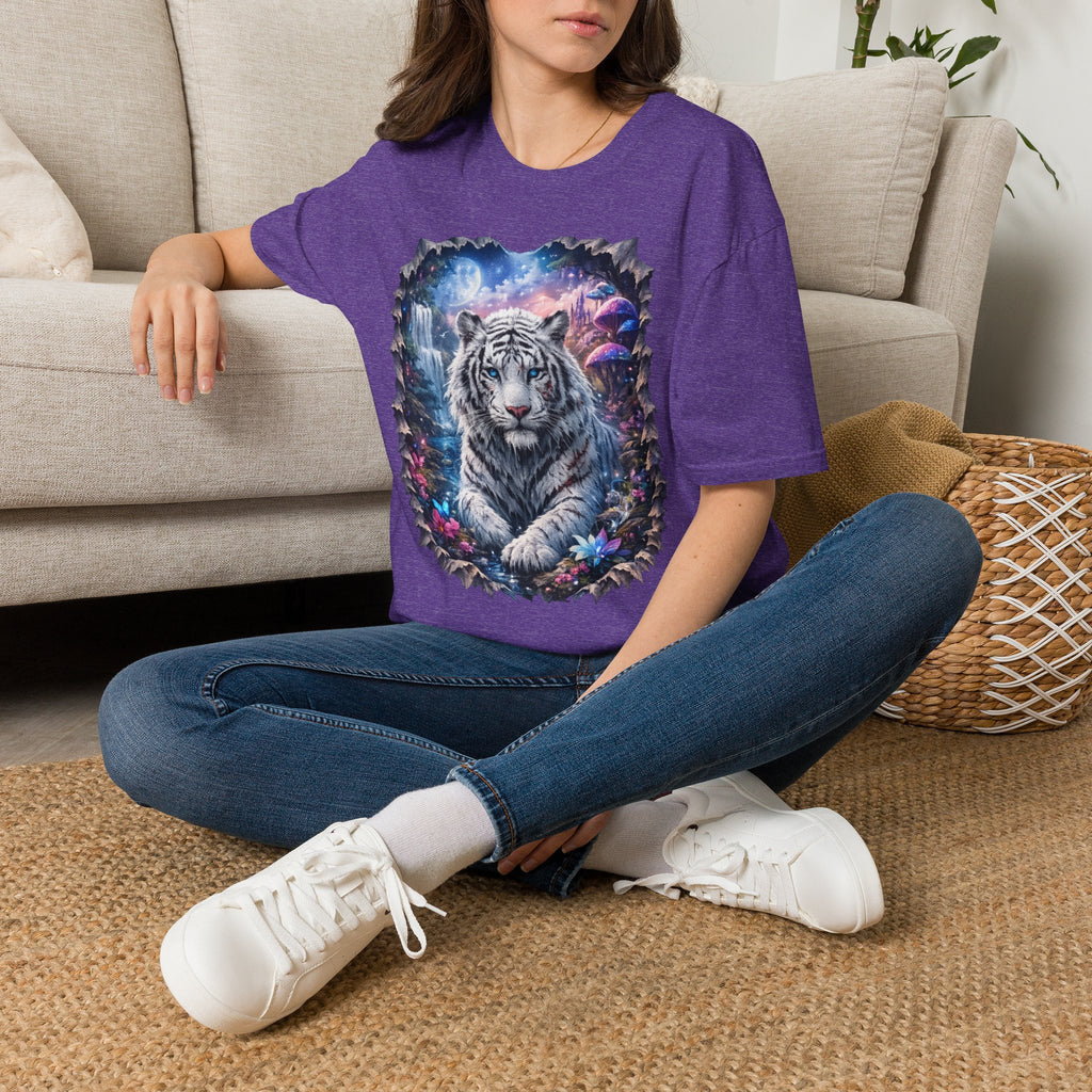 Fantasy white Bengal tiger Unisex Softstyle T-Shirt -