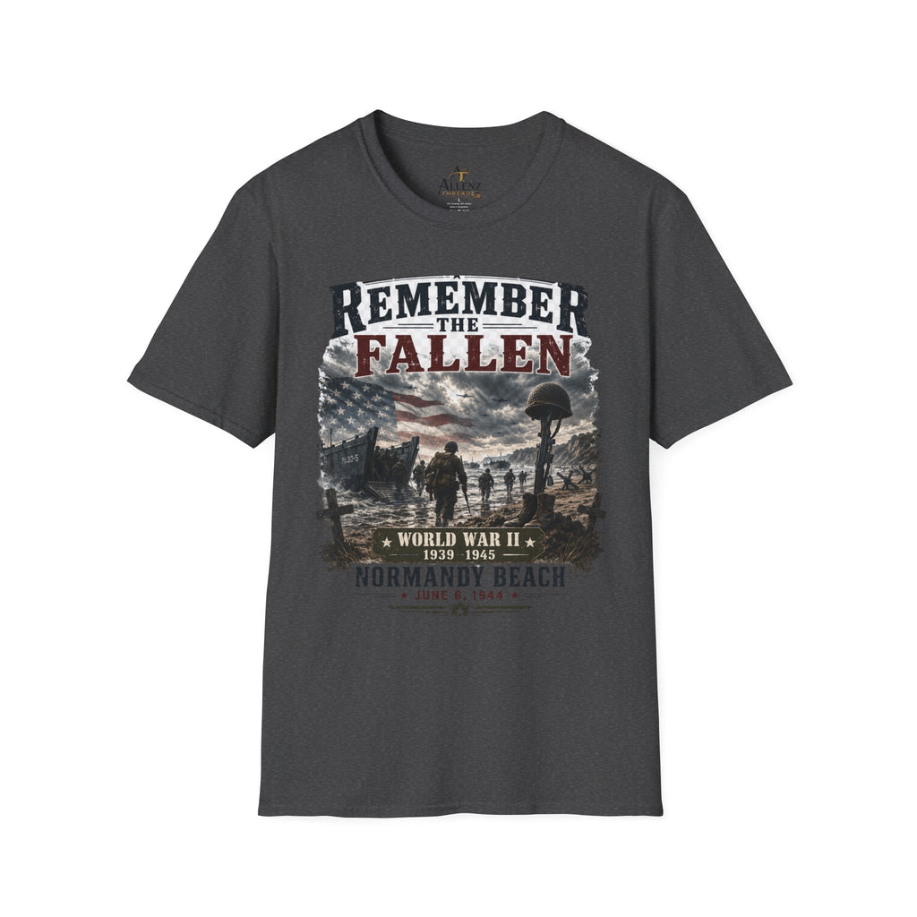 Remember the Fallen T-Shirt — Normandy Beach WWII Memorial Tee