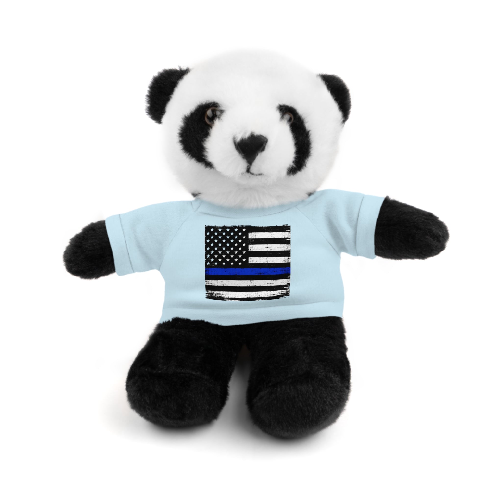 Kids Stuffed Animal with Thin Blue line flag Tee