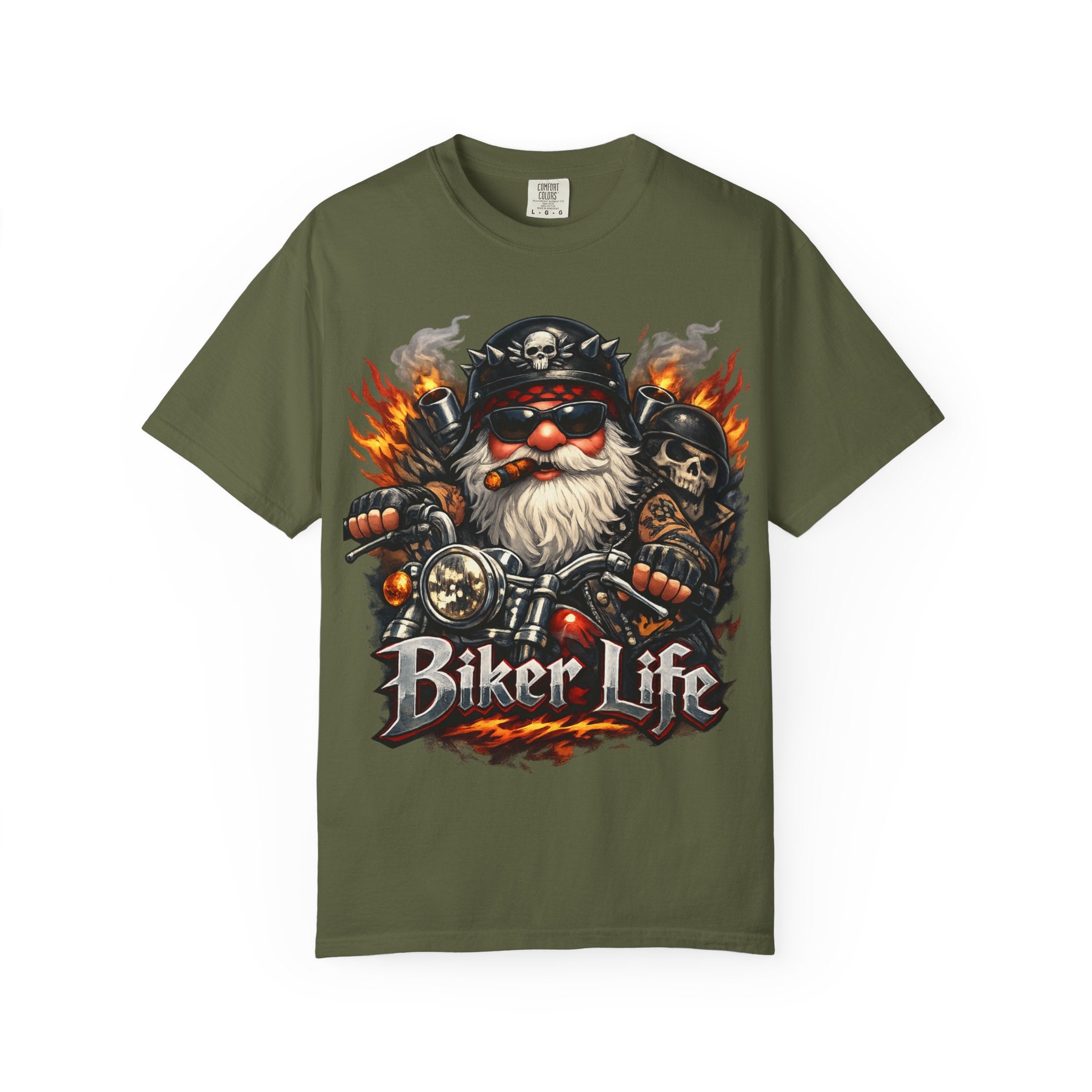 Biker Life T-Shirt — Vintage Gnome Motorcycle Graphic Tee