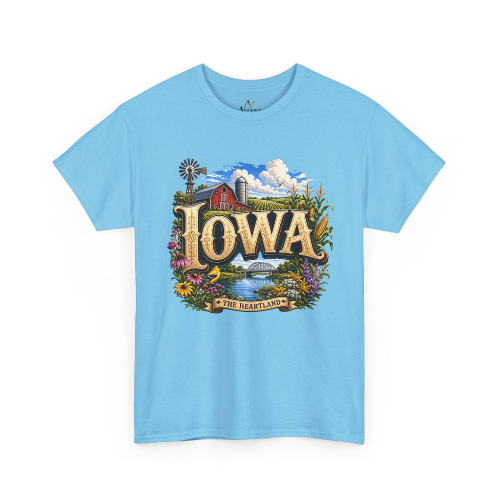 Unisex Heavy Cotton Tee 🌽 Iowa – America’s Heartland at Its Finest 🌽