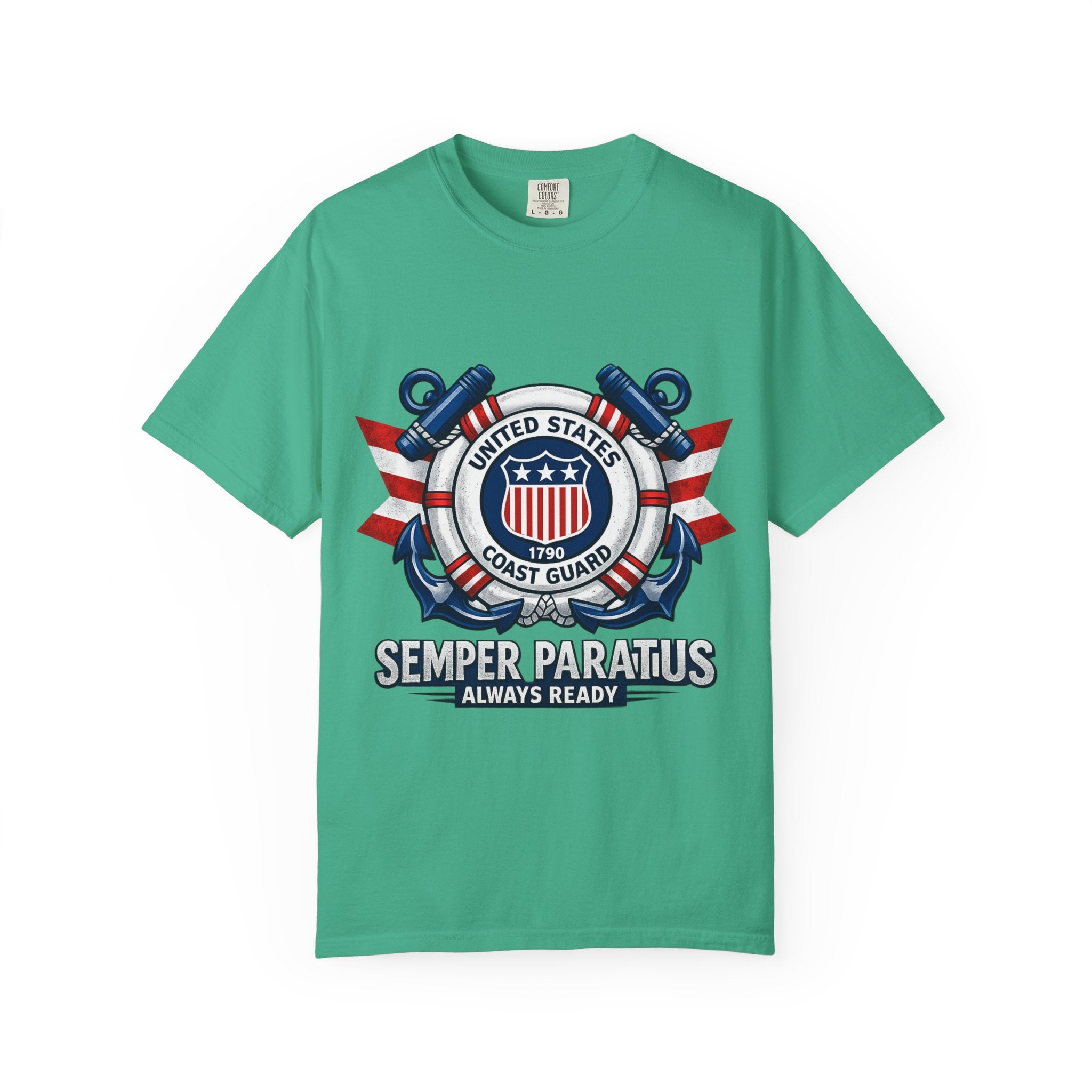 US Coast Guard “Semper Paratus” Emblem T-Shirt — Always Ready Patriotic Tee