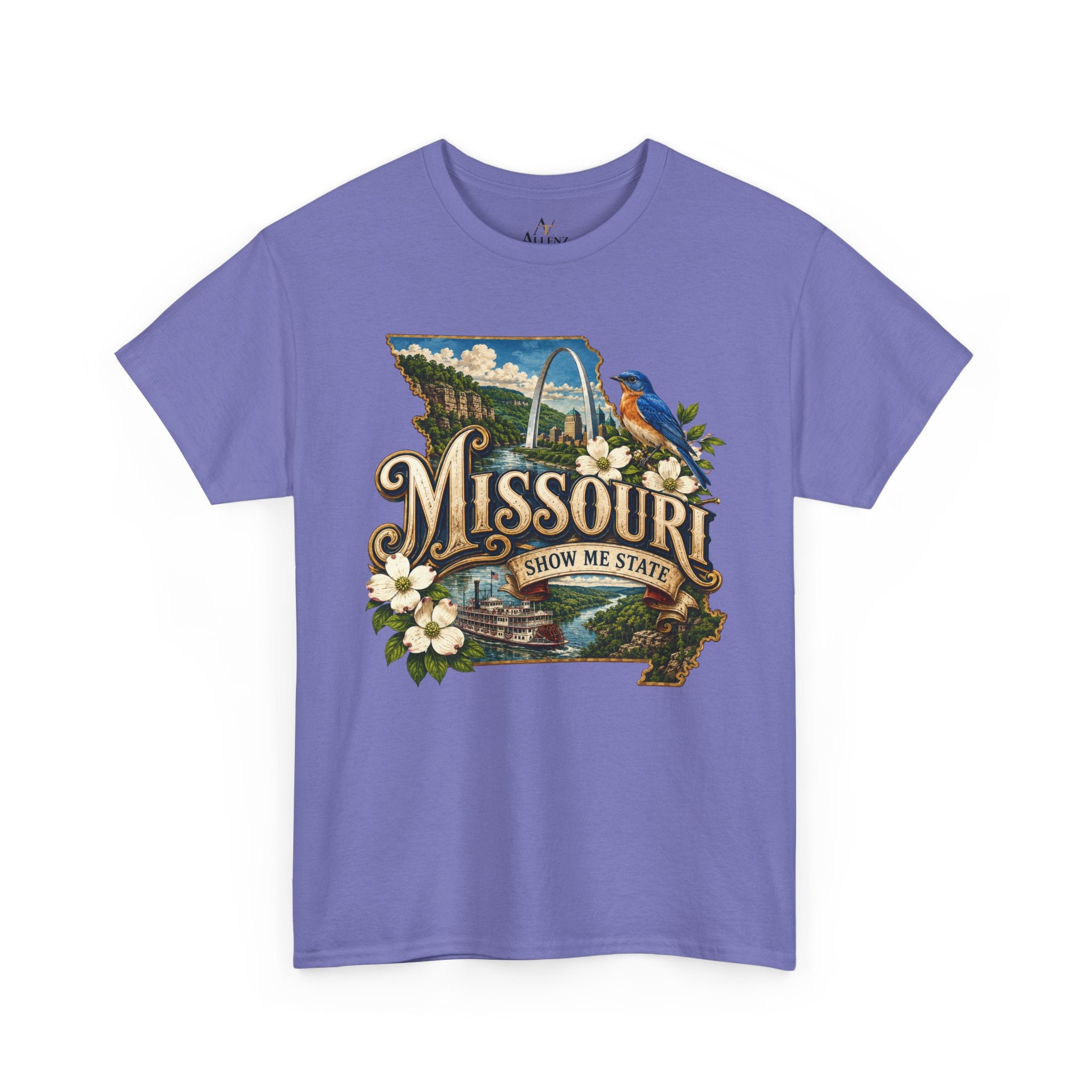 Unisex Heavy Cotton Tee🌊 Missouri – River Heritage and Heartland Beauty 🌊