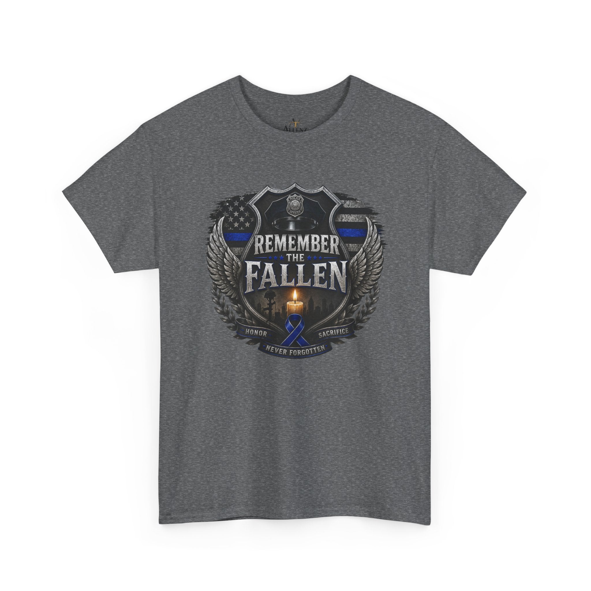 Unisex Heavy Cotton Tee Thin blue line remember the Fallen