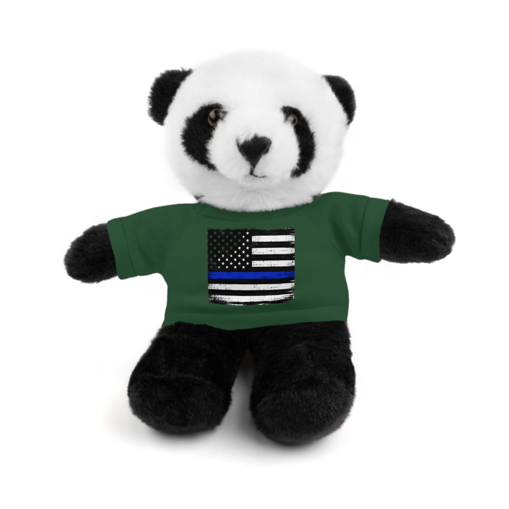 Kids Stuffed Animal with Thin Blue line flag Tee