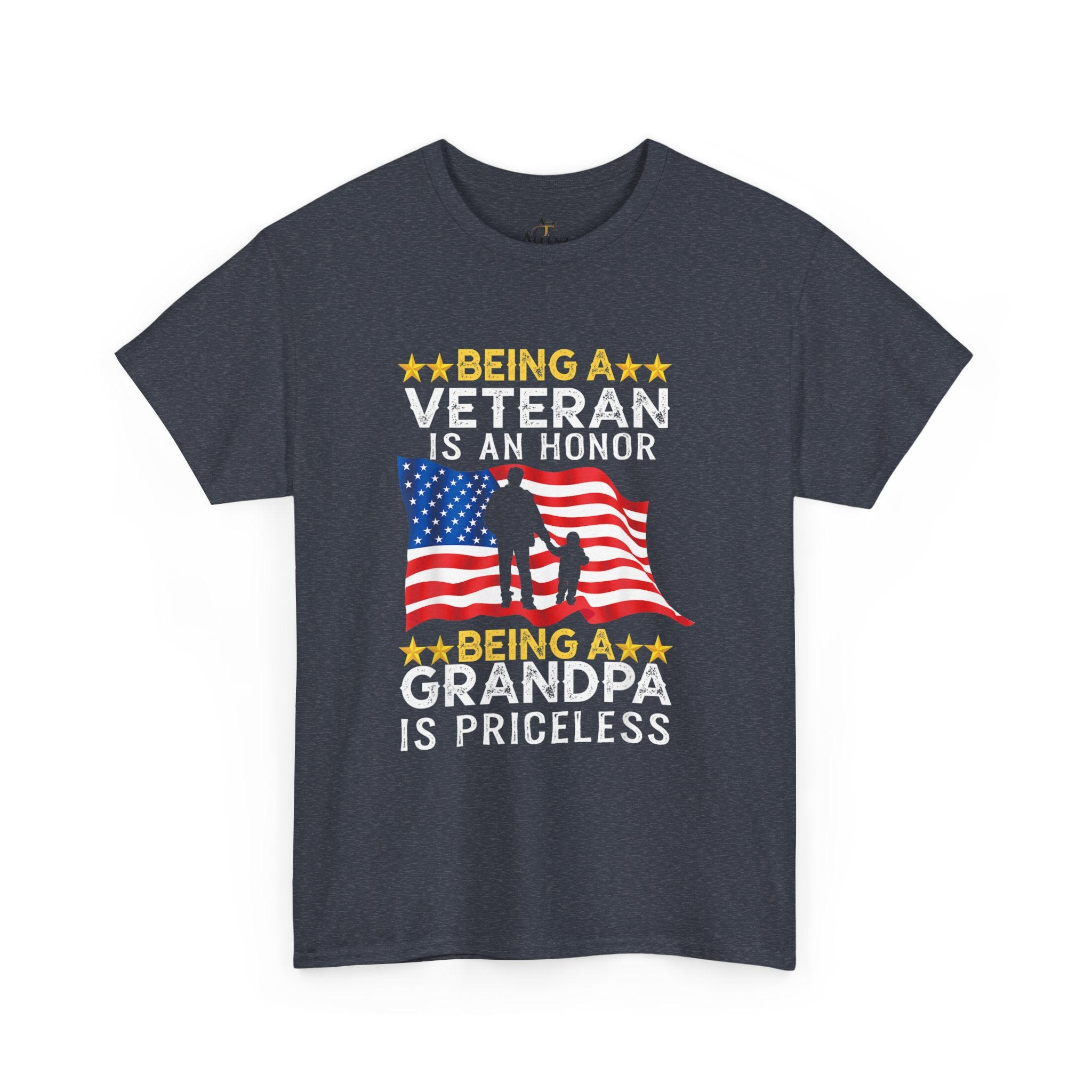 Unisex Heavy Cotton Tee Veteran Grandpa Patriotic
