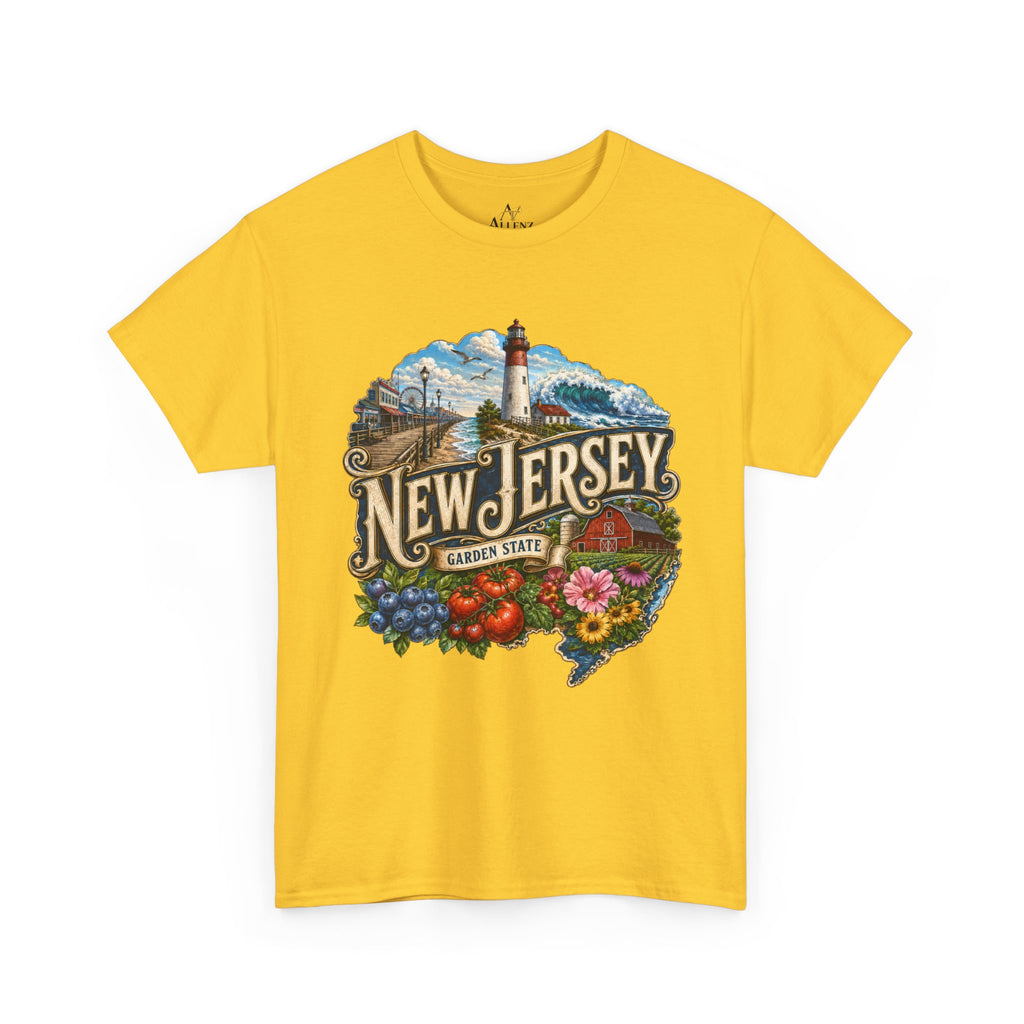 Unisex Heavy Cotton Tee🌊 New Jersey – Coastal Charm and Garden State Pride 🍅🫐