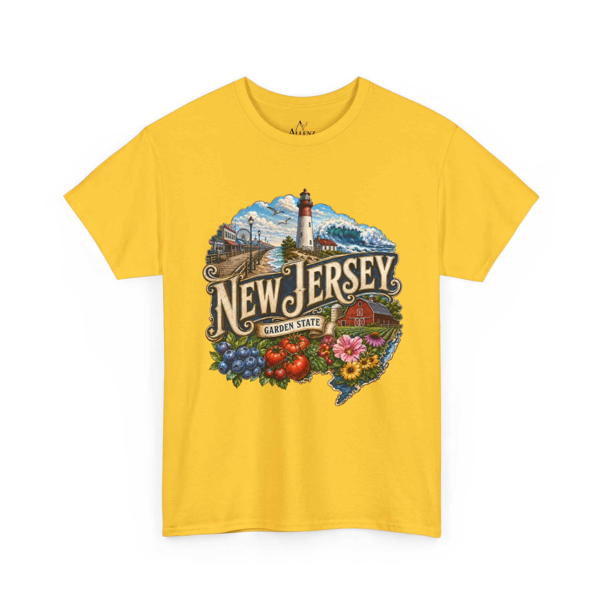 Unisex Heavy Cotton Tee🌊 New Jersey – Coastal Charm and Garden State Pride 🍅🫐