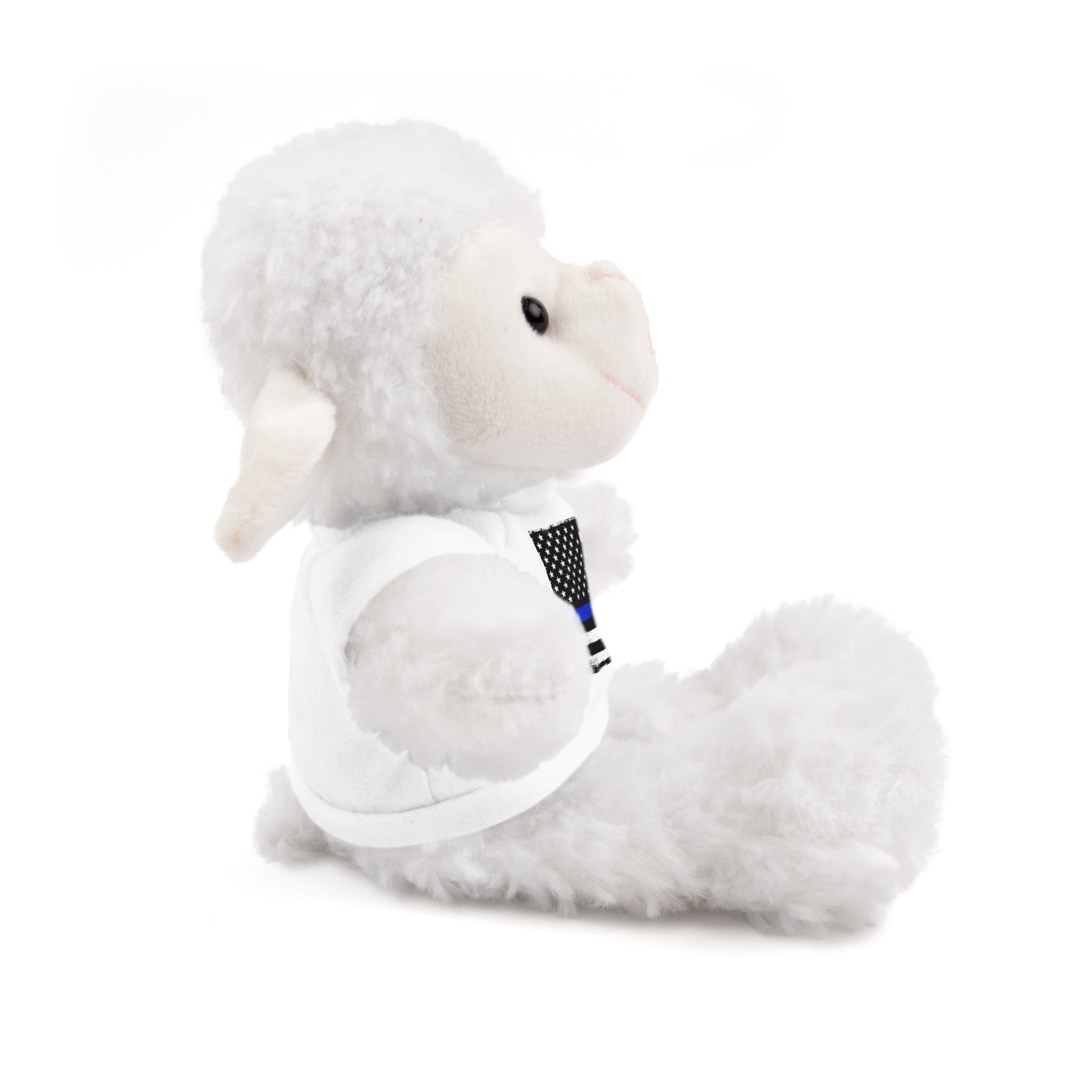 Kids Stuffed Animal with Thin Blue line flag Tee