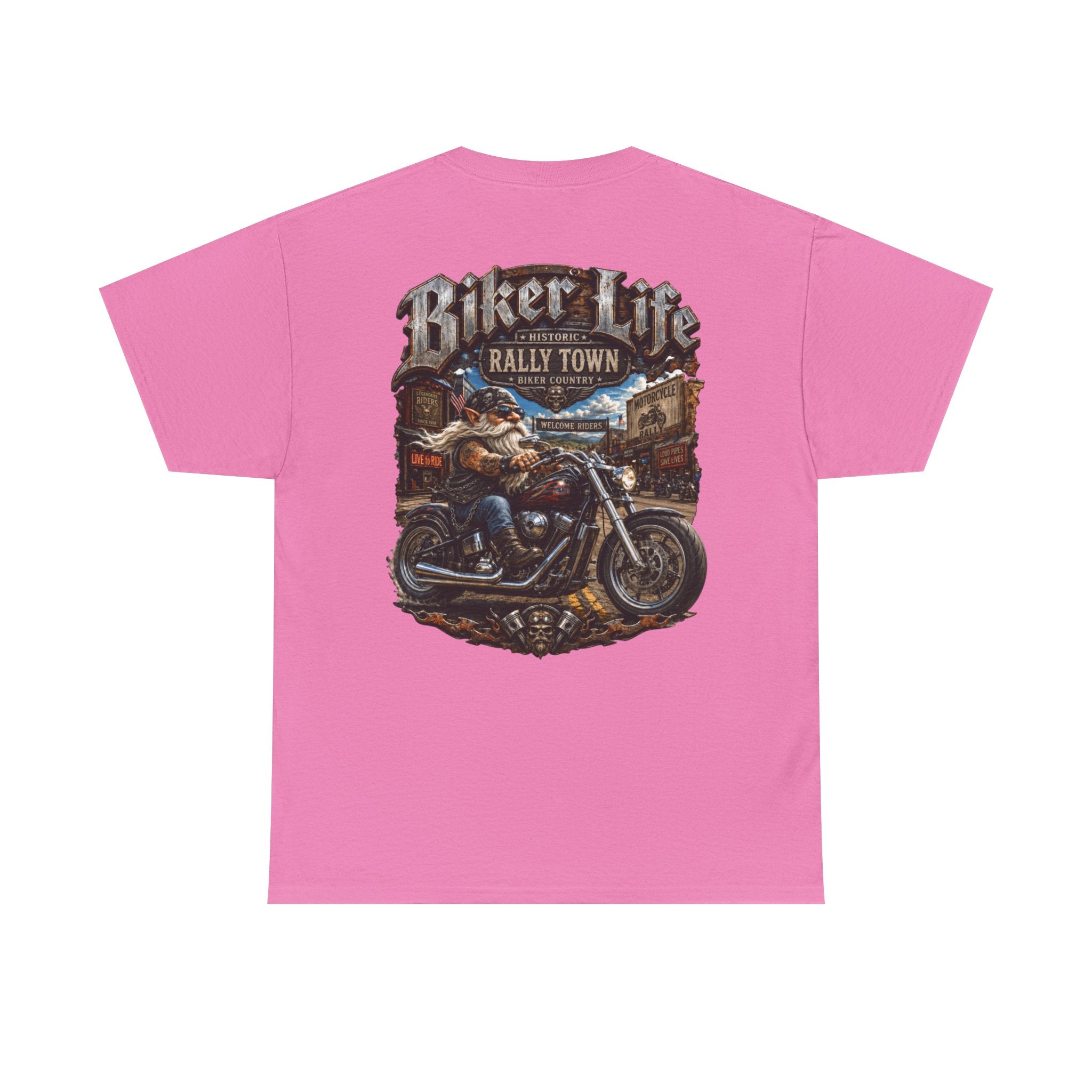 Gnome Biker Life Unisex Heavy Cotton Tee
