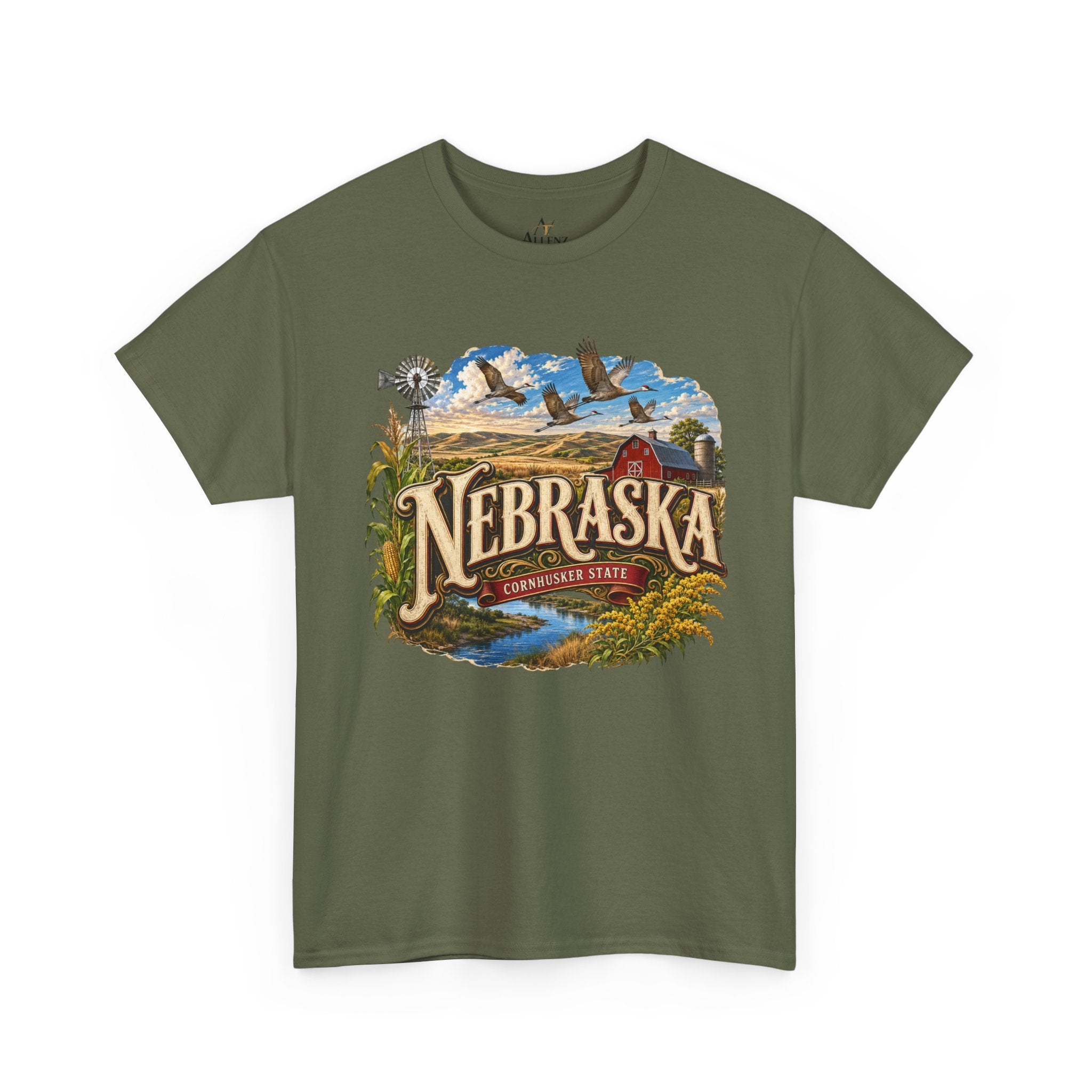 Unisex Heavy Cotton Tee🌾 Nebraska – Heartland Heritage and Prairie Pride 🌾