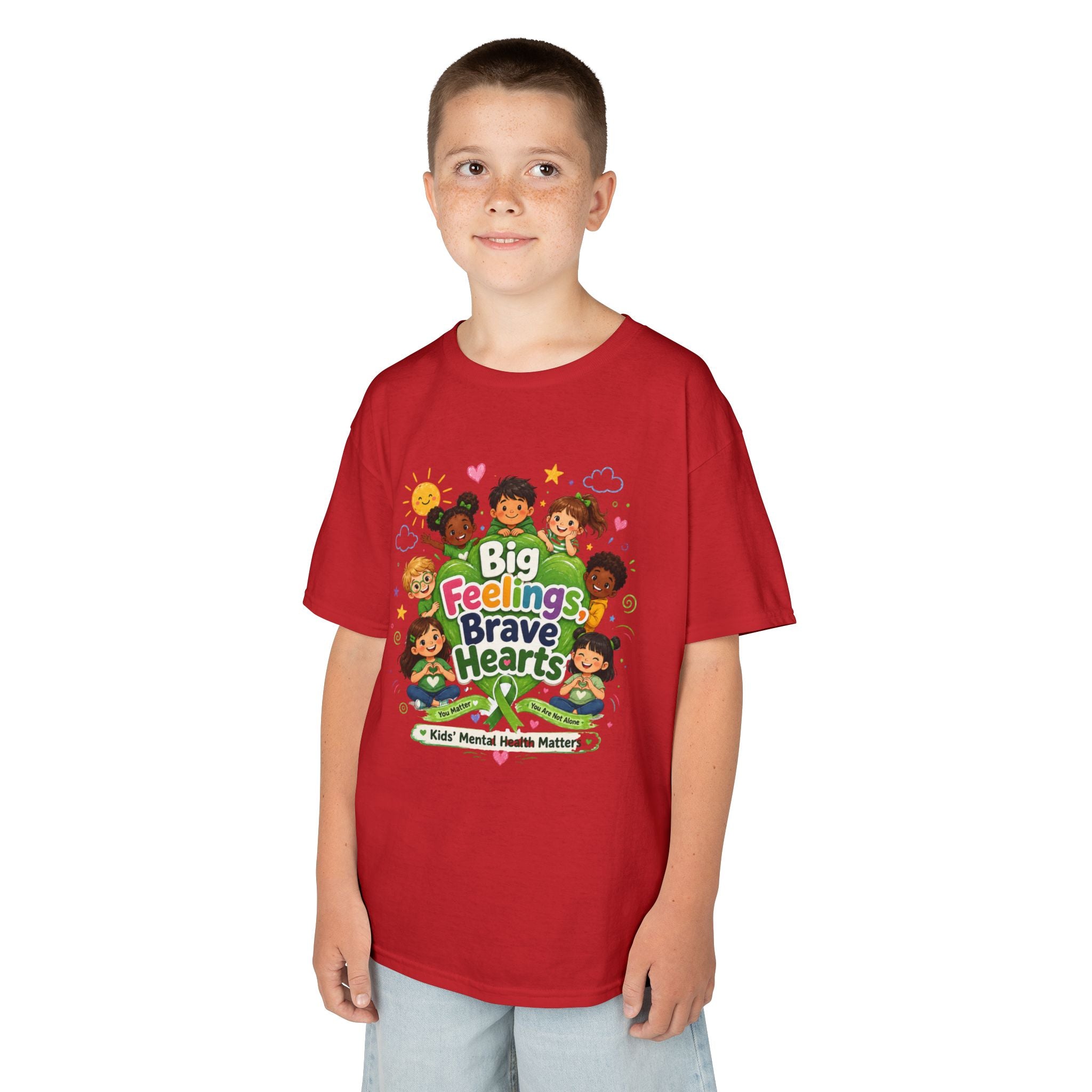 Brave Hearts Mental Health Kids Heavy Cotton™ Tee