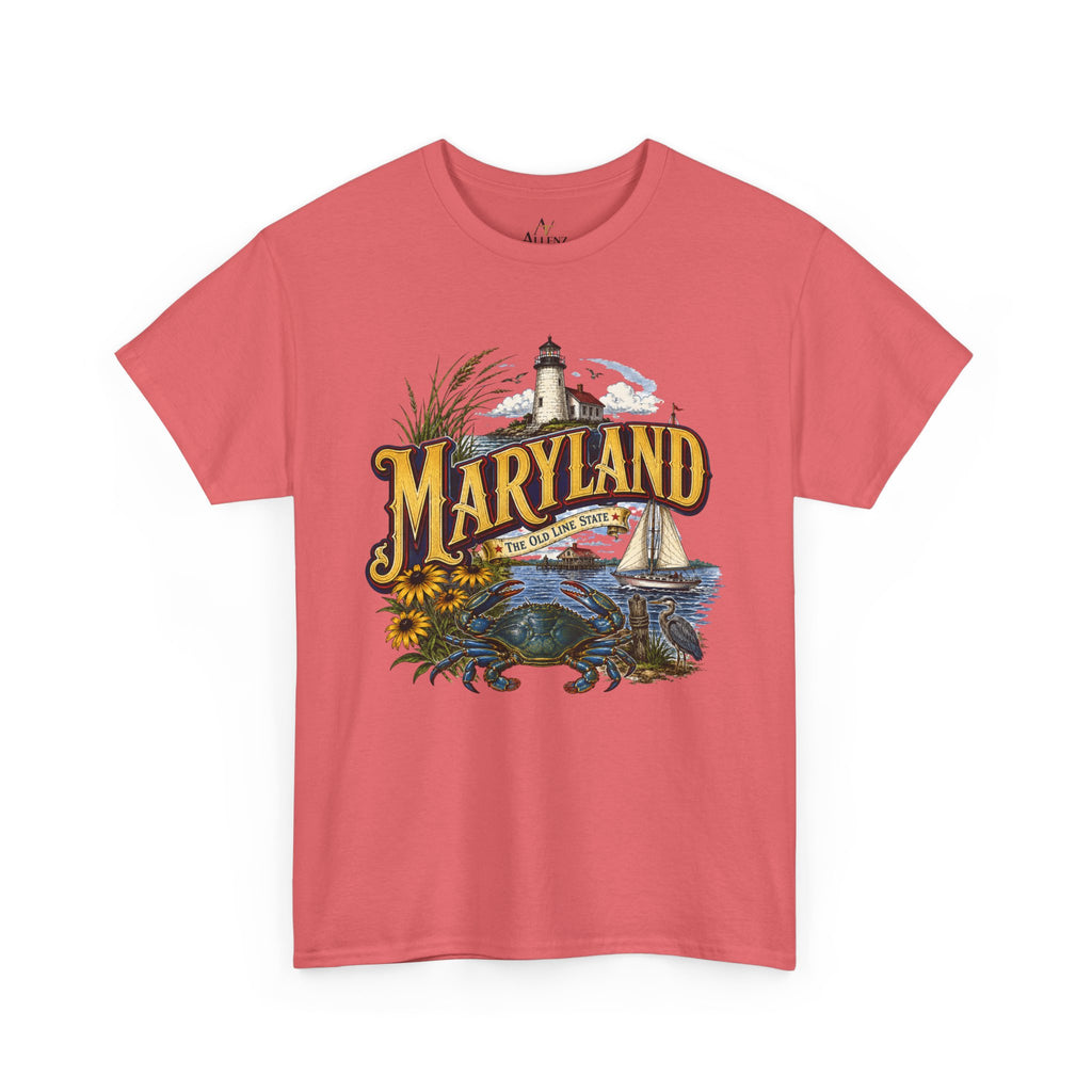 Unisex Heavy Cotton Tee🦀 Maryland – Coastal Pride and Chesapeake Charm 🦀