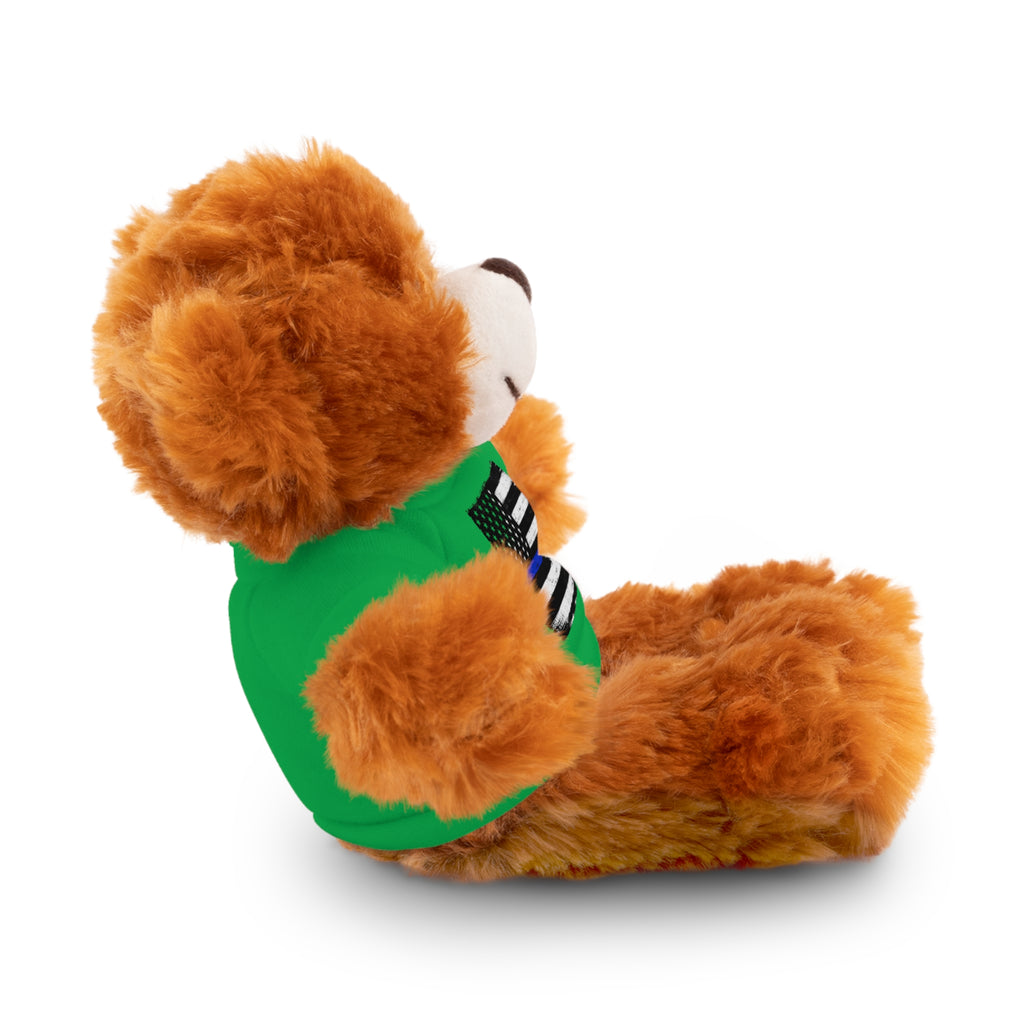 Kids Stuffed Animal with Thin Blue line flag Tee