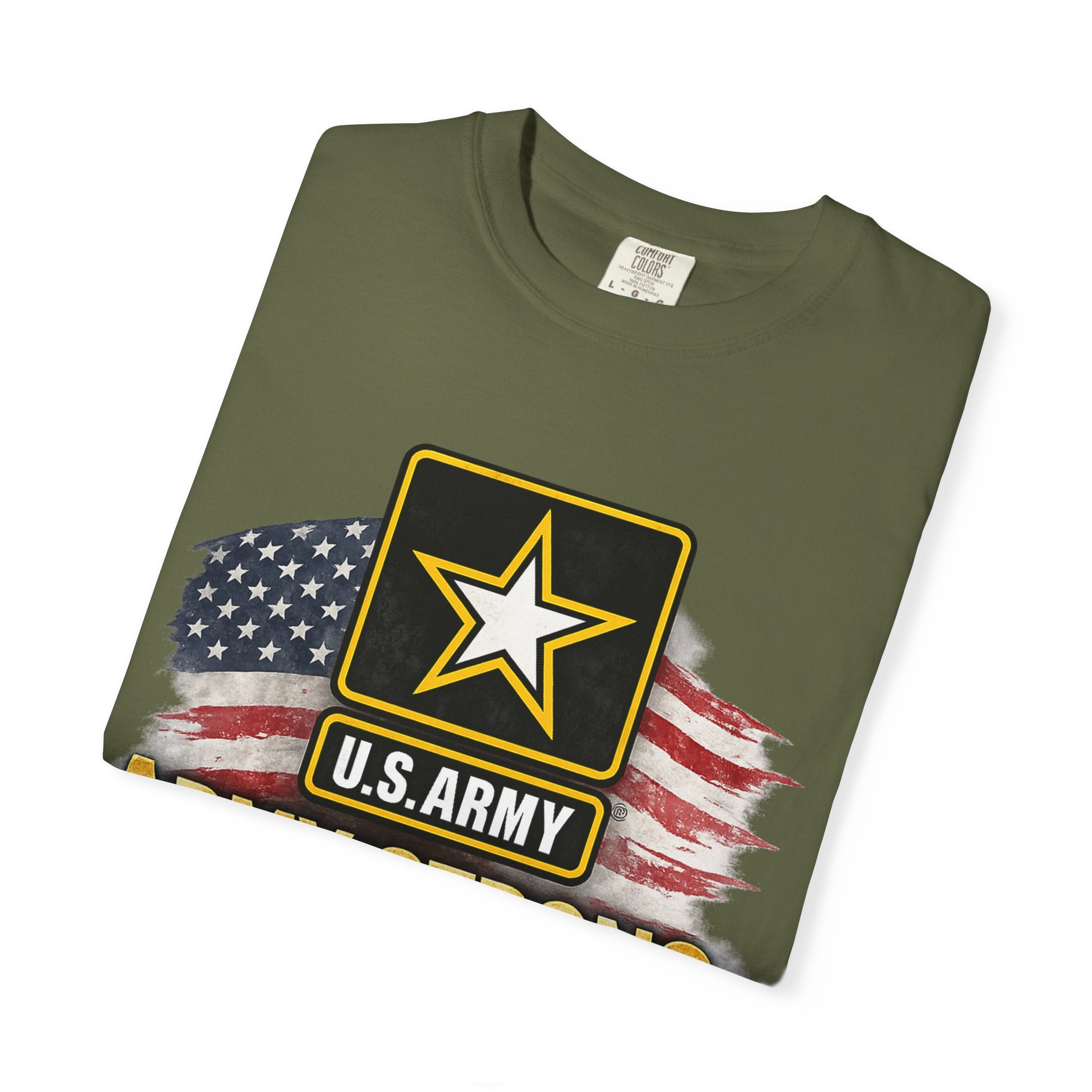 Army Strong T‑Shirt — U.S. Army Logo with American Flag ("This We'll Defend")