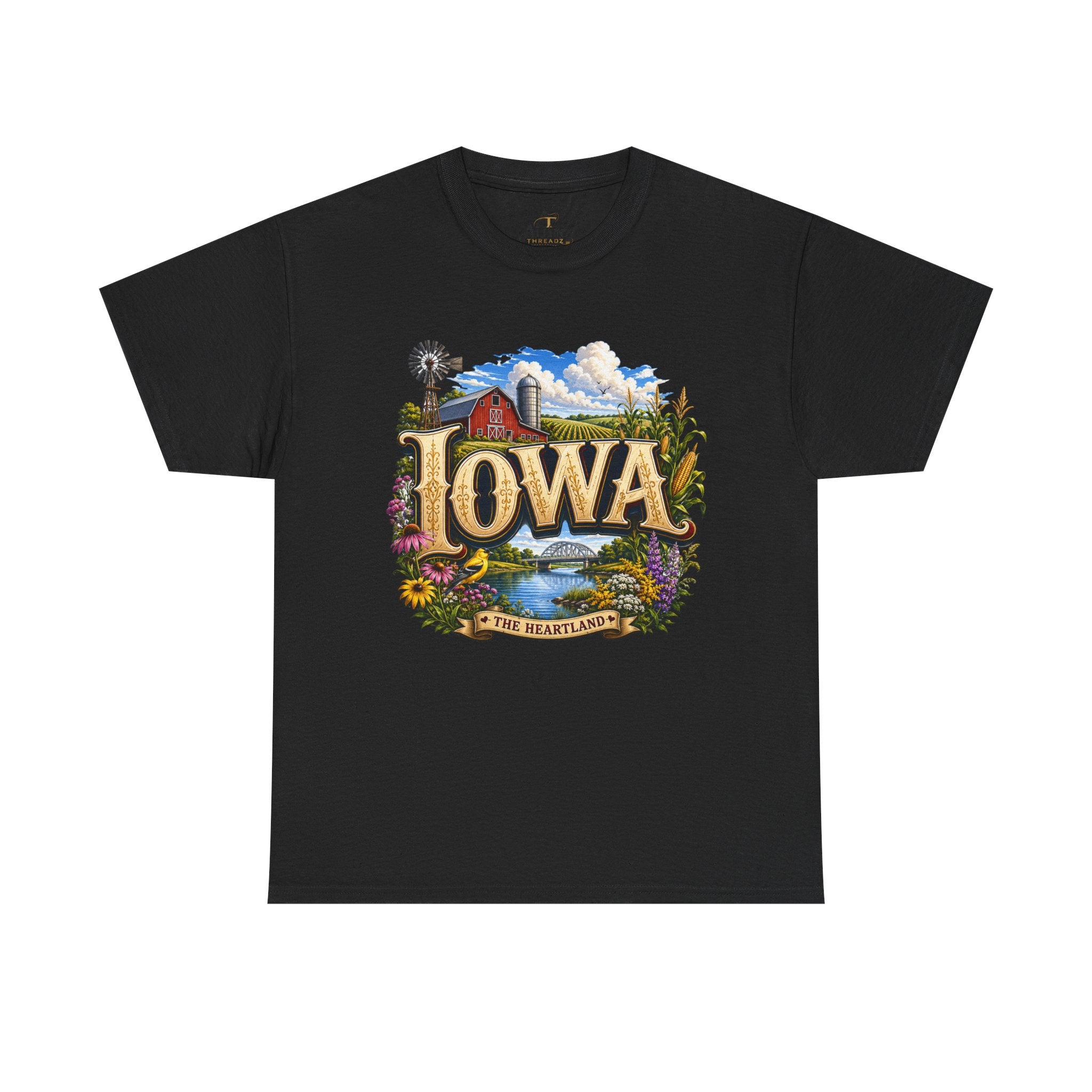 Unisex Heavy Cotton Tee 🌽 Iowa – America’s Heartland at Its Finest 🌽