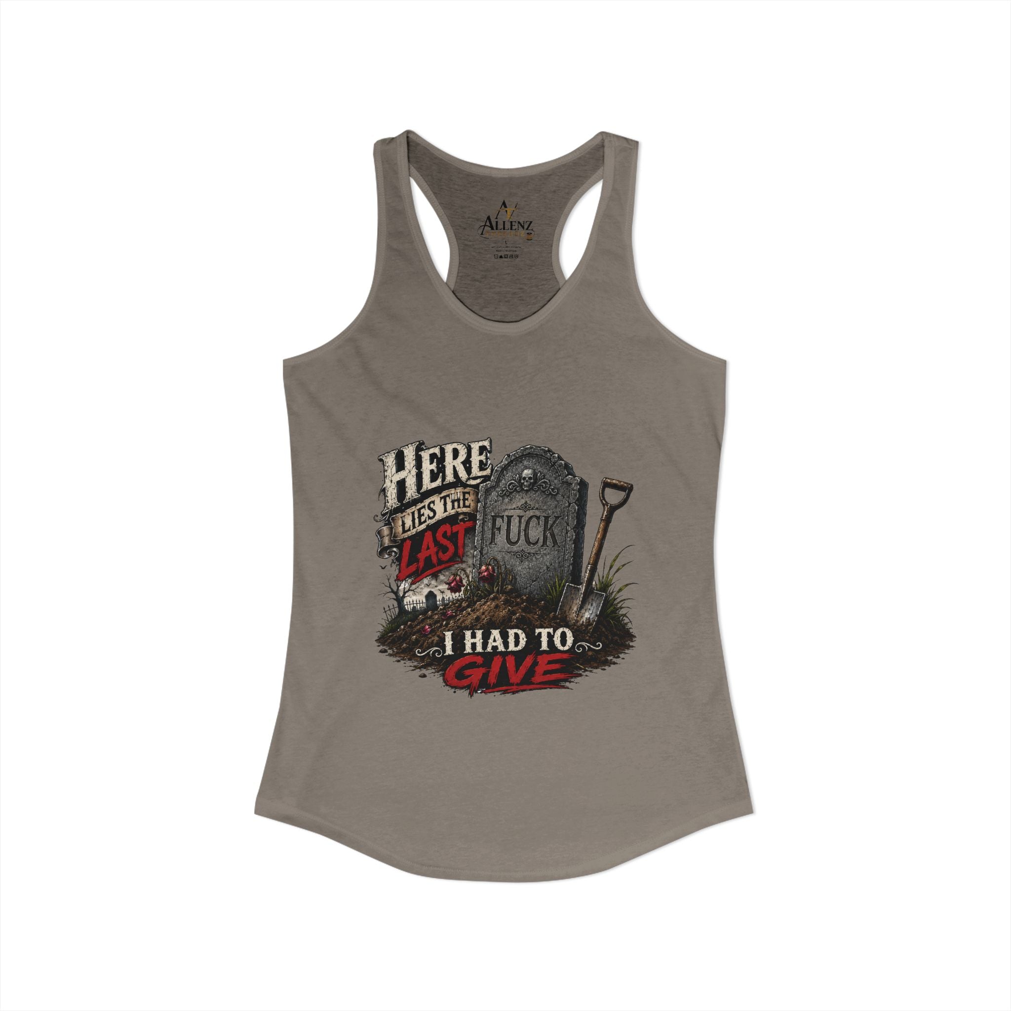 Here Lies Funny Women's Ideal Racerback Tank