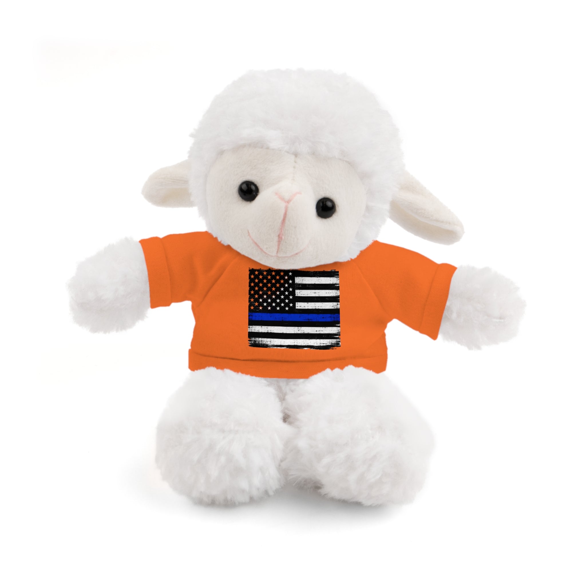 Kids Stuffed Animal with Thin Blue line flag Tee