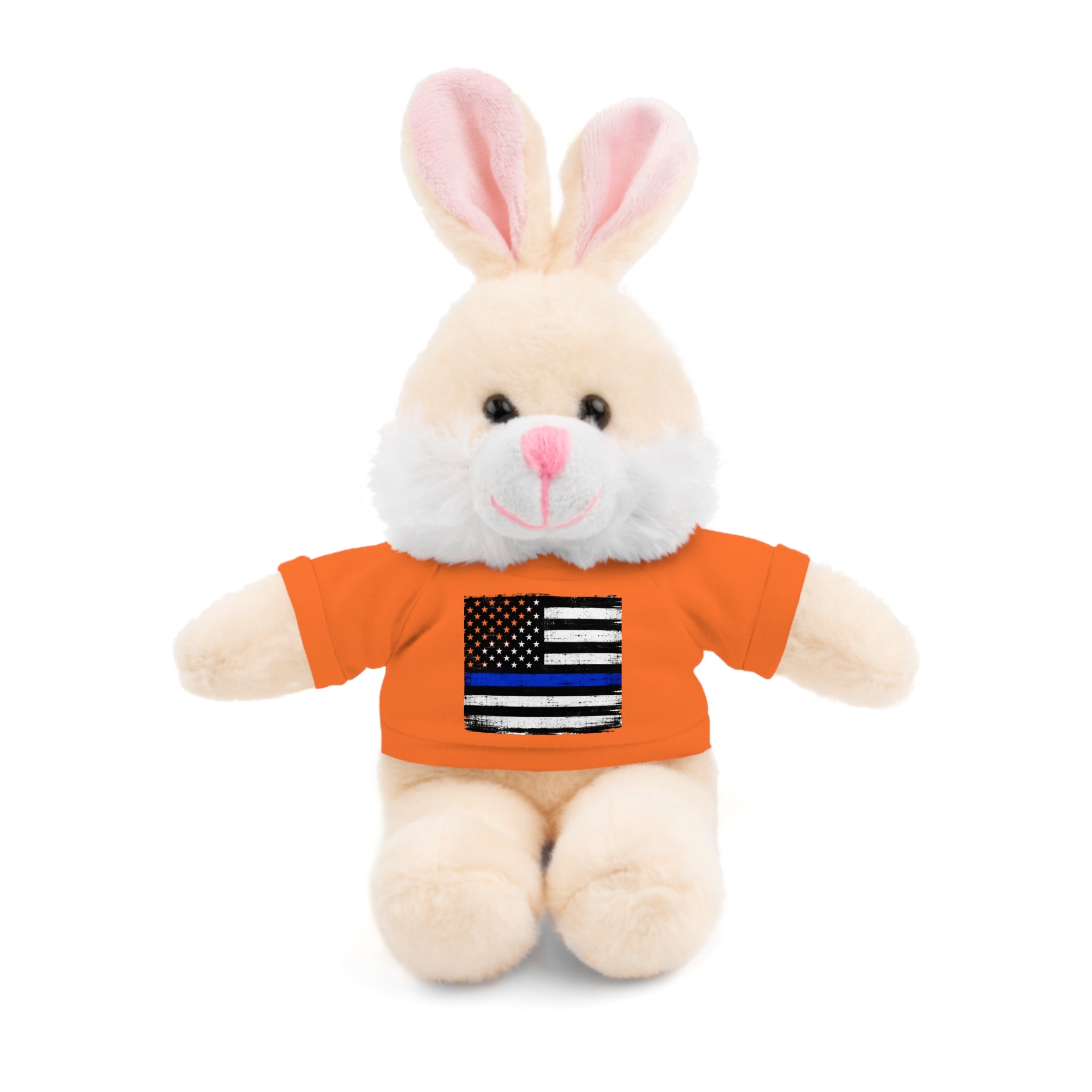 Kids Stuffed Animal with Thin Blue line flag Tee